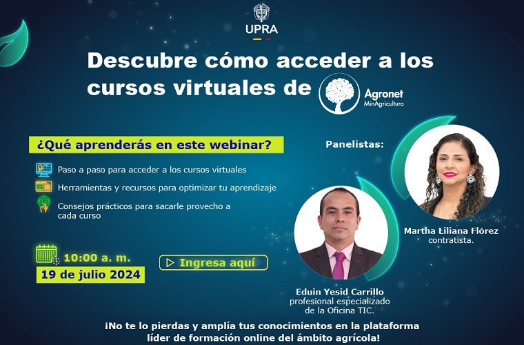 Webinar Cursos Virtuales de Agronet