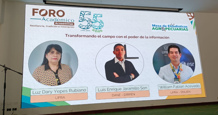 Avances de la Mesa de Estadísticas, Gobierno de datos e IA, los temas de la UPRA en el aniversario 55 de Acosemillas