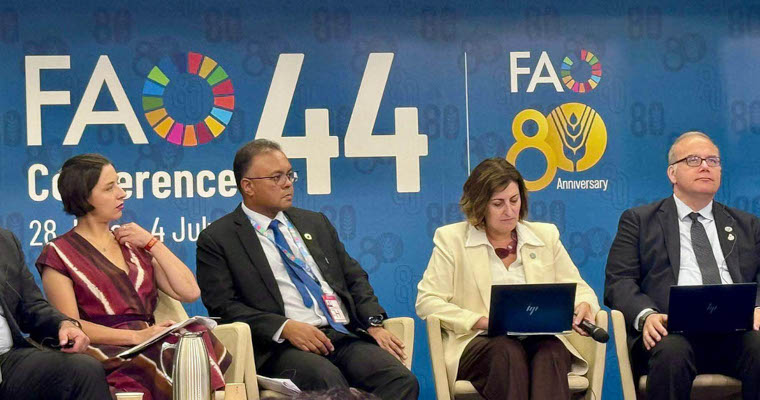 “Debemos impedir que el hambre sea un instrumento de guerra”: ministra Martha Carvajalino ante la FAO