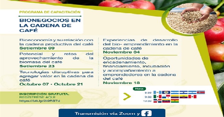 IICA fortalecerá capacidades sobre bionegocios en la cadena de café con talleres virtuales