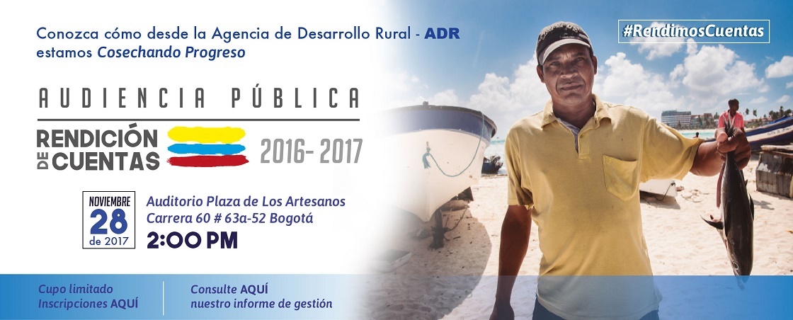 Agencia de Desarrollo Rural rinde cuentas - 23 de noviembre de 2017