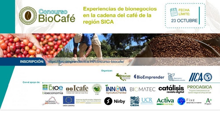 IICA lanza concurso en línea para impulsar los bionegocios en la cadena del café