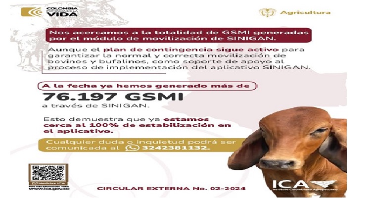 De manera satisfactoria avanza la expedición de GSMI a través del módulo de movilización SINIGAN