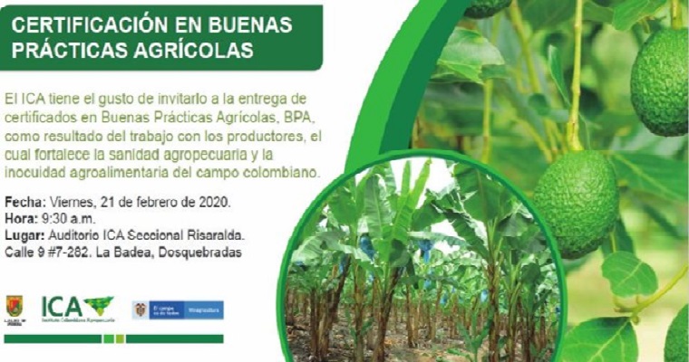 Certificación y capacitación en Buenas Prácticas Agrícolas en Risaralda