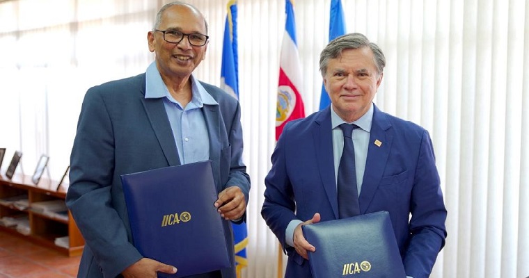 El IICA y el CATIE firman convenio para potenciar desarrollo sostenible en los sectores agrícola, pecuario y forestal