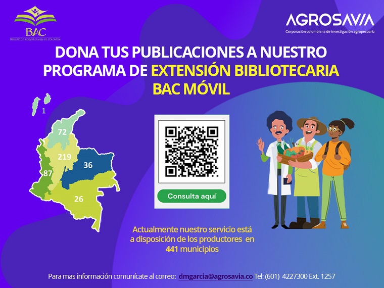 La Biblioteca Agropecuaria de Colombia – BAC, te invita a donar tus publicaciones recientes