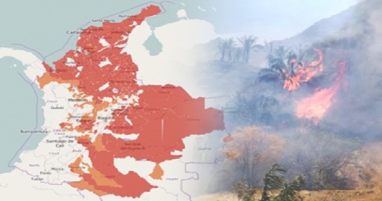 Más del 50 % del territorio colombiano está bajo amenaza de incendios
