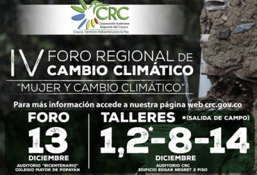 Cauca sede del IV Foro Regional “Mujer y Cambio Climático”