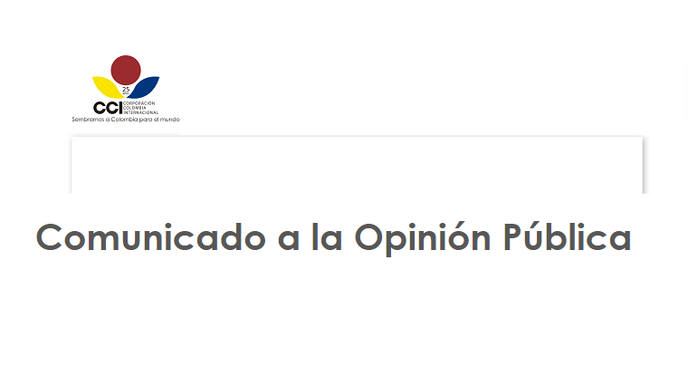 Comunicado a la Opinión Pública