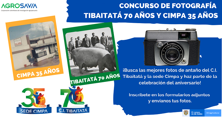 Arrancan los concursos de fotografía: TIBAITATÁ 70 años y CIMPA 35 años