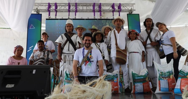 Comunidades indígenas fueron beneficiadas con semillas de fríjol y maíz biofortificado en EXPOAGROSAVIA San Juan del Cesar, La Guajira
