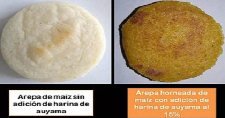 Harina de auyama para elaborar arepas con propiedades antioxidantes
