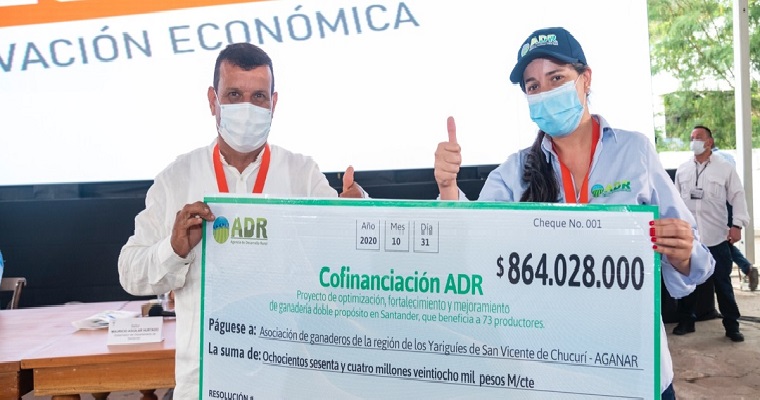 El Gobierno Nacional, a través de la ADR anunció la cofinanciación de proyectos integrales por un valor estimado de $70.500 millones