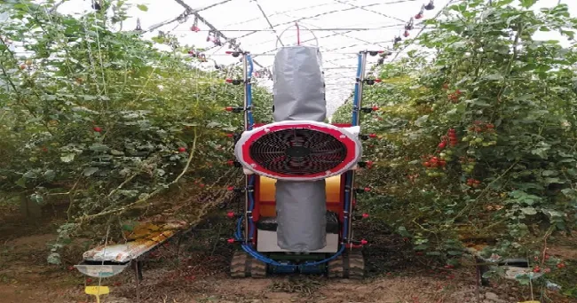 El prototipo, denominado ‘Robot Spray’, permite una distribución más uniforme del producto aplicado, cubriendo mejor ciertas zonas de la planta que son inaccesibles con otros métodos