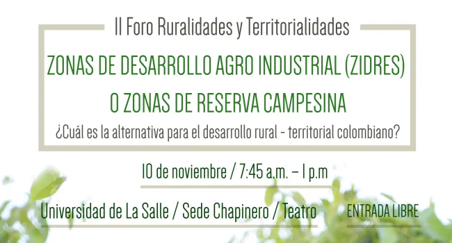 II Foro Ruralidades y Territorialidades - 31 de octubre de 2017