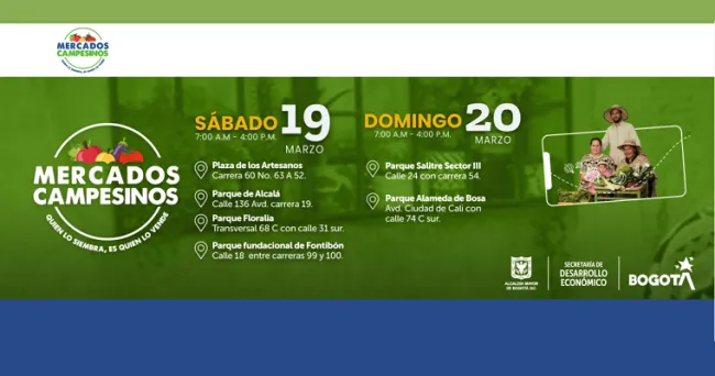 Mercados campesinos marzo 19 y 20