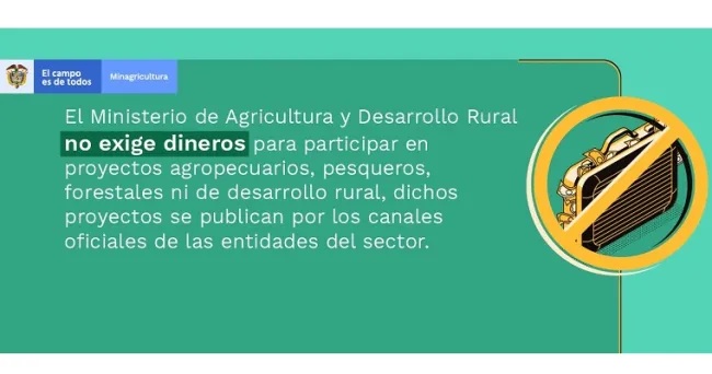Comunidades rurales no deben caer en engaños, servicios del Minagricultura son totalmente gratuitos